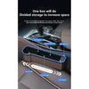 2-In-1 Car Seat Gap Organizer With Dual Usb Chargers&Colorful Ambient Lighting - Pu Leather Storage Box For Phones  Accessories