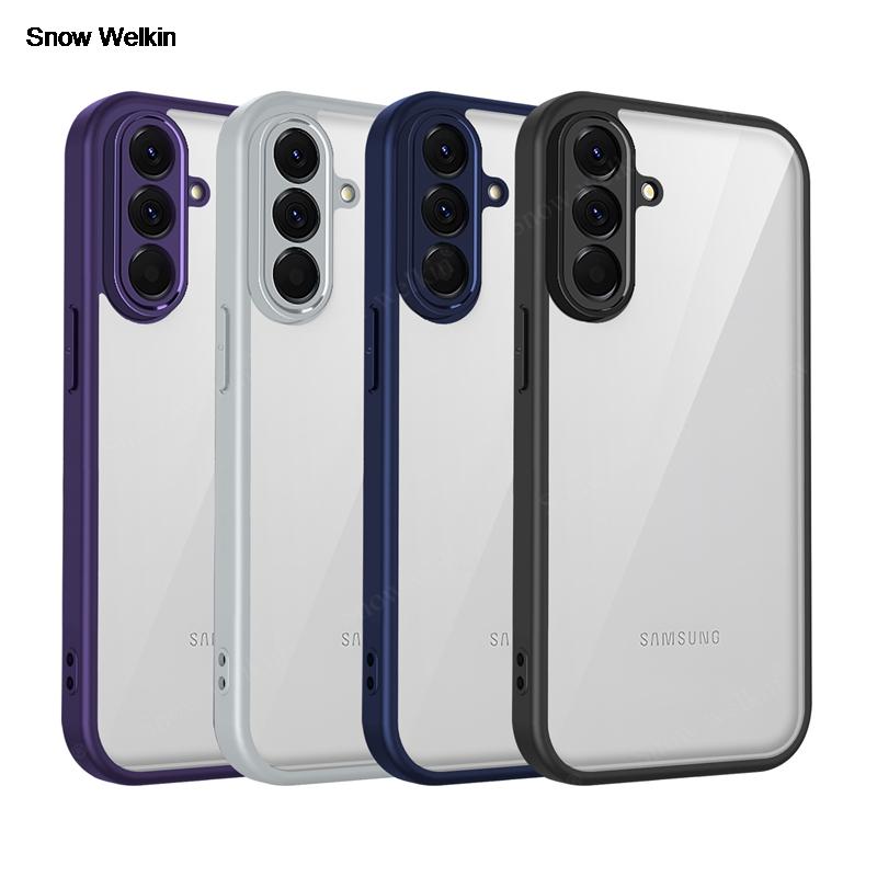 Прозрачный силиконовый чехол для Samsung Galaxy A57 A37 A27 A17 A07 GalaxyA57 Задняя панель из ПК Бампер из ТПУ Ударопрочный Прозрачный чехол для телефона
