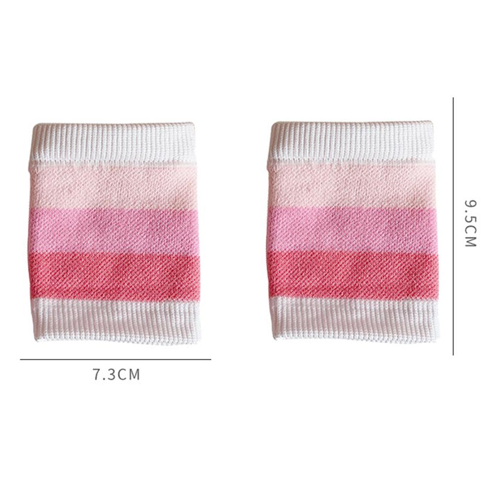 Women Running Cotton Soft Badminton Warm Bracers Rainbow Color Wristband Hand Wrap