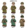 Минифигурки JA009-014 Корпуса морской пехоты, камуфляжные военные солдаты морской пехоты США, строительные блоки, игрушки для детей
