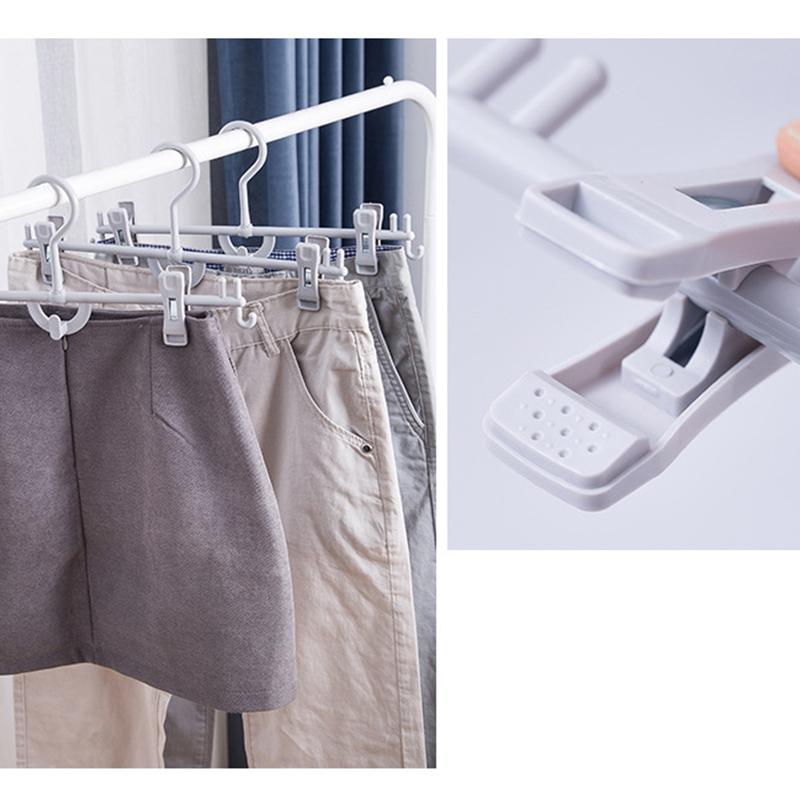 Домашняя жизнь Брюки Юбка Брюки Домашнее хранение одежды Модная сушилка с зажимами Tudung Противоскользящая полезная вешалка для хранения одежды Уникальная