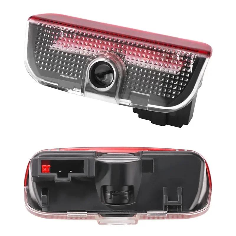 EPYFH1 2PCS Car Door Projector Decor Lamp LED Welcome Lights for VW Golf Polo Jetta Touran TSI TDI R32 MK4 GTI Tiguan Passat