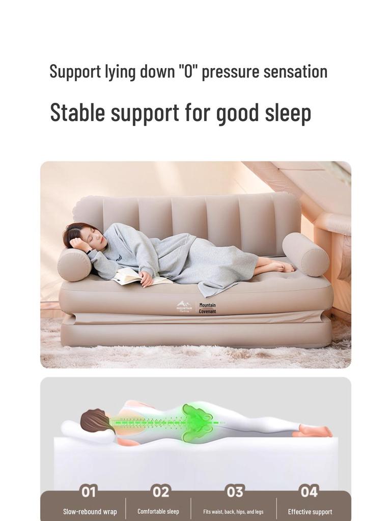 Надувной диван и кровать: Портативный коврик для улицы и помещений для кемпинга и сна