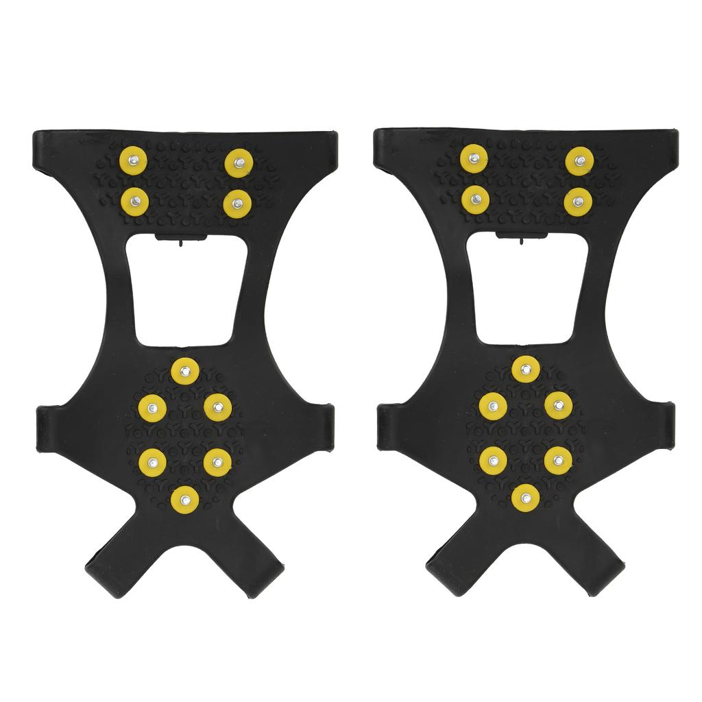 10 Studs AntiSkid Snow Ice Climbing Shoe Spikes Ice Grips Cleats Crampons Shoes Cover(Crampon Non