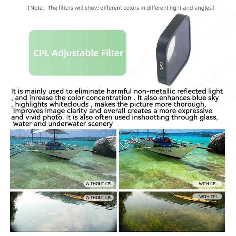 Комплект фильтров UV CPL ND8 ND16 ND11 для GoPro Hero 11 11 11 11 9 Черный Красный Цветные Фильтры Аксессуары для Объектива Камеры Go Pro Поляризационные