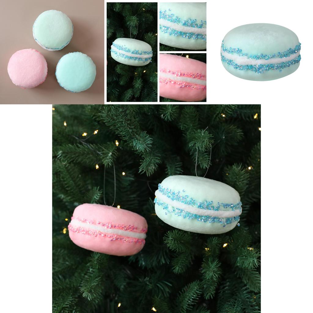Christmas Fairy Tale Foam Macaron Ornaments For Holiday Tree Decor