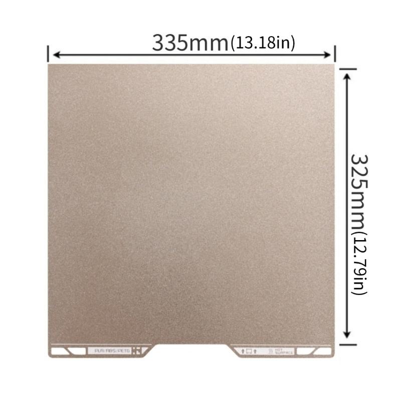335x325mm Textured Build Plate Steel 3D Printer Accessoies Printing Board Double Side 3D Printing Plate For H2C
