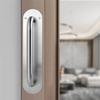 Дверная ручка из нержавеющей стали, серебряная ручка для раздвижной двери, мебельные ручки, кухонные ручки, дверная фурнитура для кухонных шкафов, толкающая и нажимная