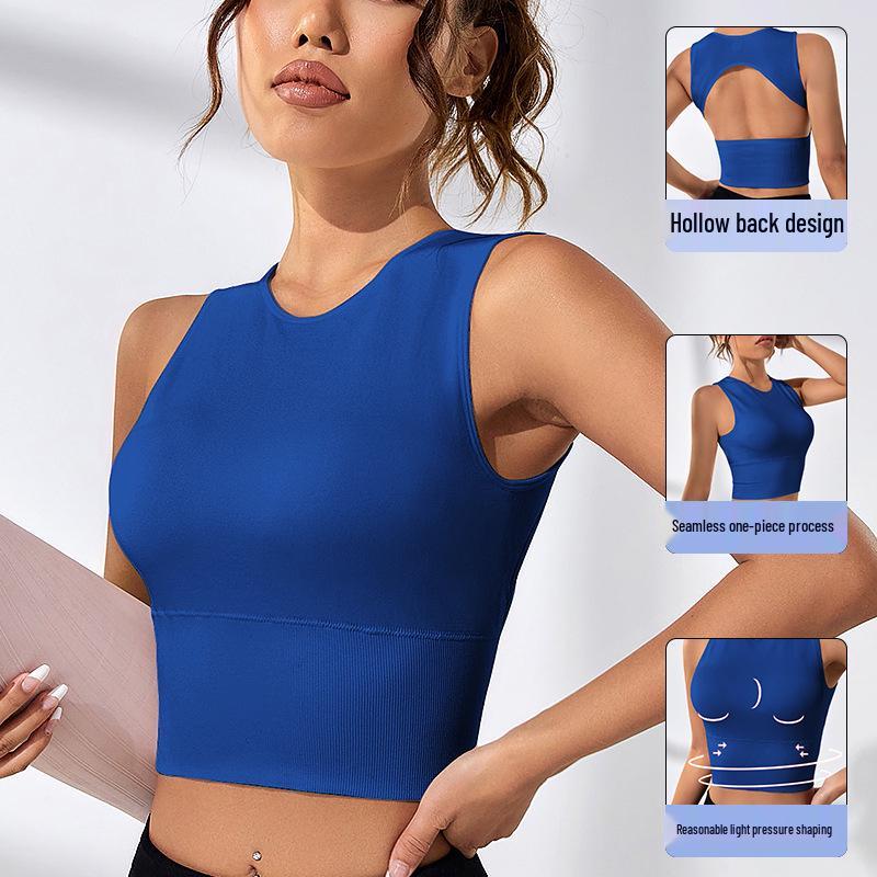 Women's Quick-Dry Seamless Yoga Top - Sleeveless, Sexy Sports Vest