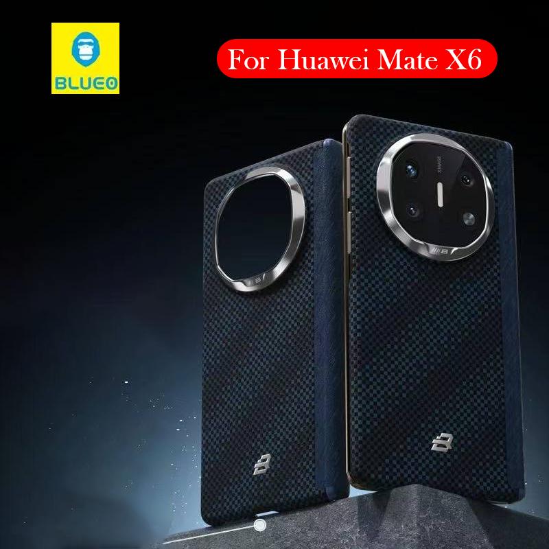 Blueo Kevlar Magnetic Case For Huawei Mate X6 Carbon Fibre Back Cover Case for HUAWEI Mate X6