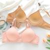Gathering Stripe Soft Molded Cup Bra for Middle-Aged and Elderly Women