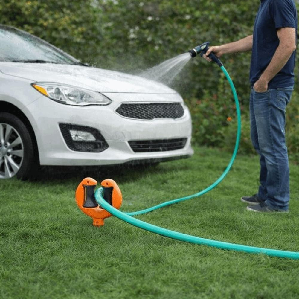 Durable Hose Guide Holder Roller Top Hose Guide Spike Practical Garden Hose Guide Lawn Watering
