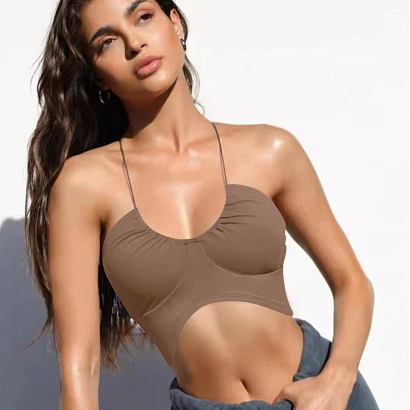 Женский противоударный спортивный бюстгальтер-майка для фитнеса, йоги и бега — съемный, идеально подходит для весенних и летних тренировок
