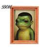Decorative Animal Magnet Abstract Frog Refrigerator Magnet, Framed Hairstyle Fridge Kitchen Appliance Decor Home Office Decoration Party Favors Frame