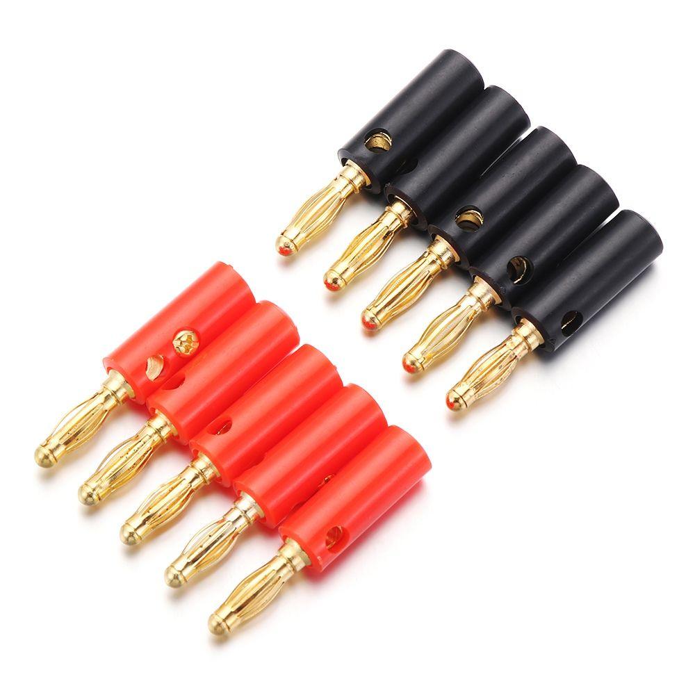 4mm Speakers Accessories Gold Plated Wire Cable Connector Audio Jack Banana Plugs Speaker Plugs