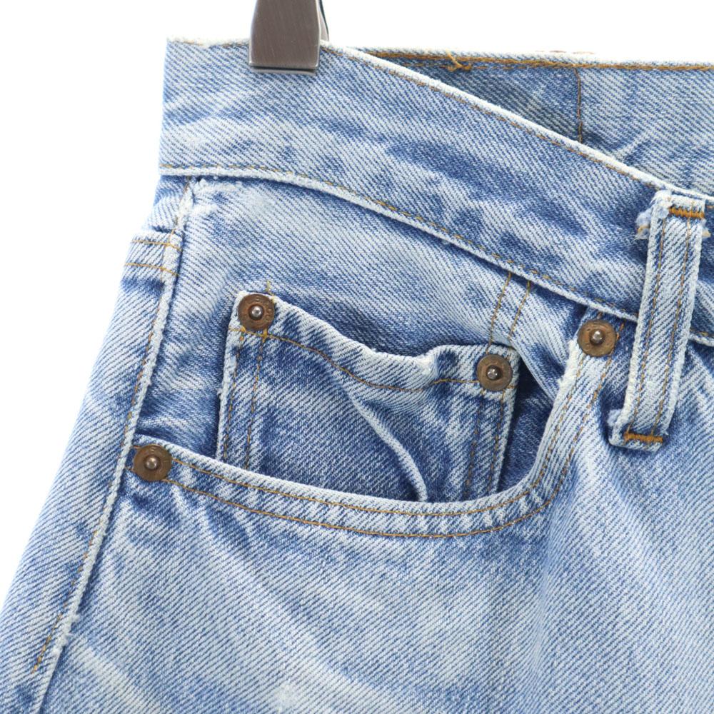 Levi's 80s Button back 6 66 late model denim Shorts W30 blue Men's Used