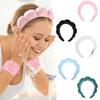 1PCS Women Spa Headband Sponge Headband Towel Cloth Fabric Hair Band For Face Washing, Makeup Removal, Shower