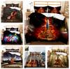 3D Music Bedding Set Single Double Bed Down Duvet Cover Pillowcase 2/3pc Guitar Cover Children's Adult Gift Home Textile