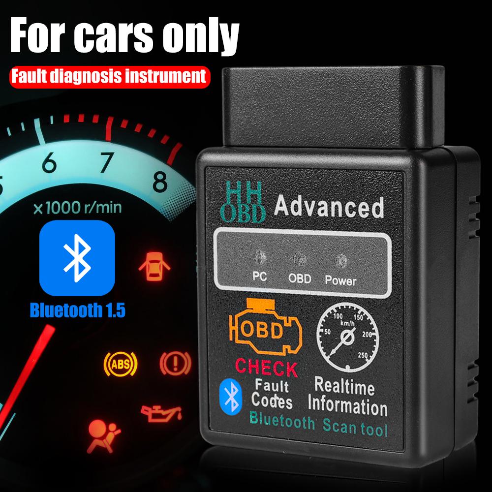 Автомобильный сканер OBD2 Bluetooth-детектор неисправностей Bluetooth-совместимый считыватель кодов Elm327 V1.5 Диагностический инструмент для Android IOS Windows