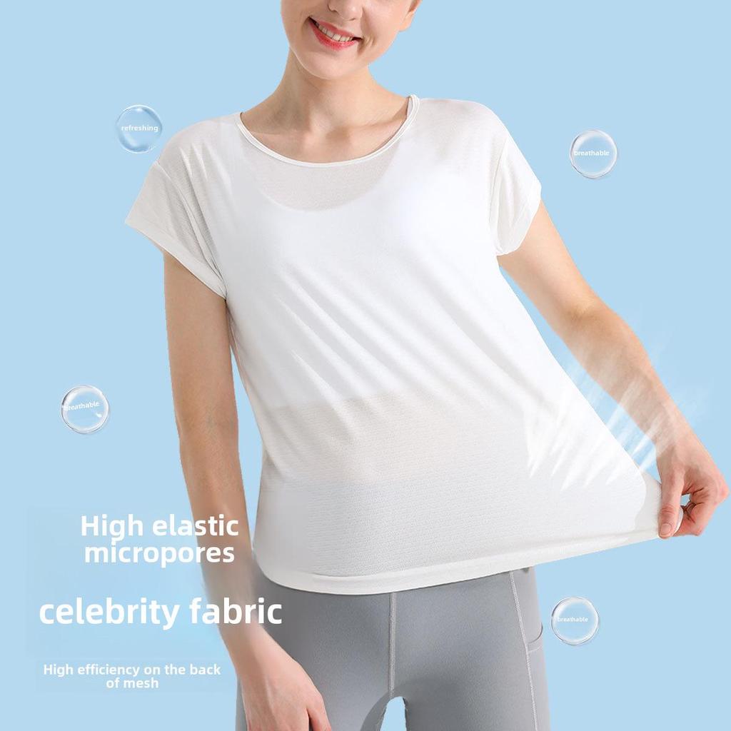 «Женский быстросохнущий свободный топ для йоги и фитнеса»