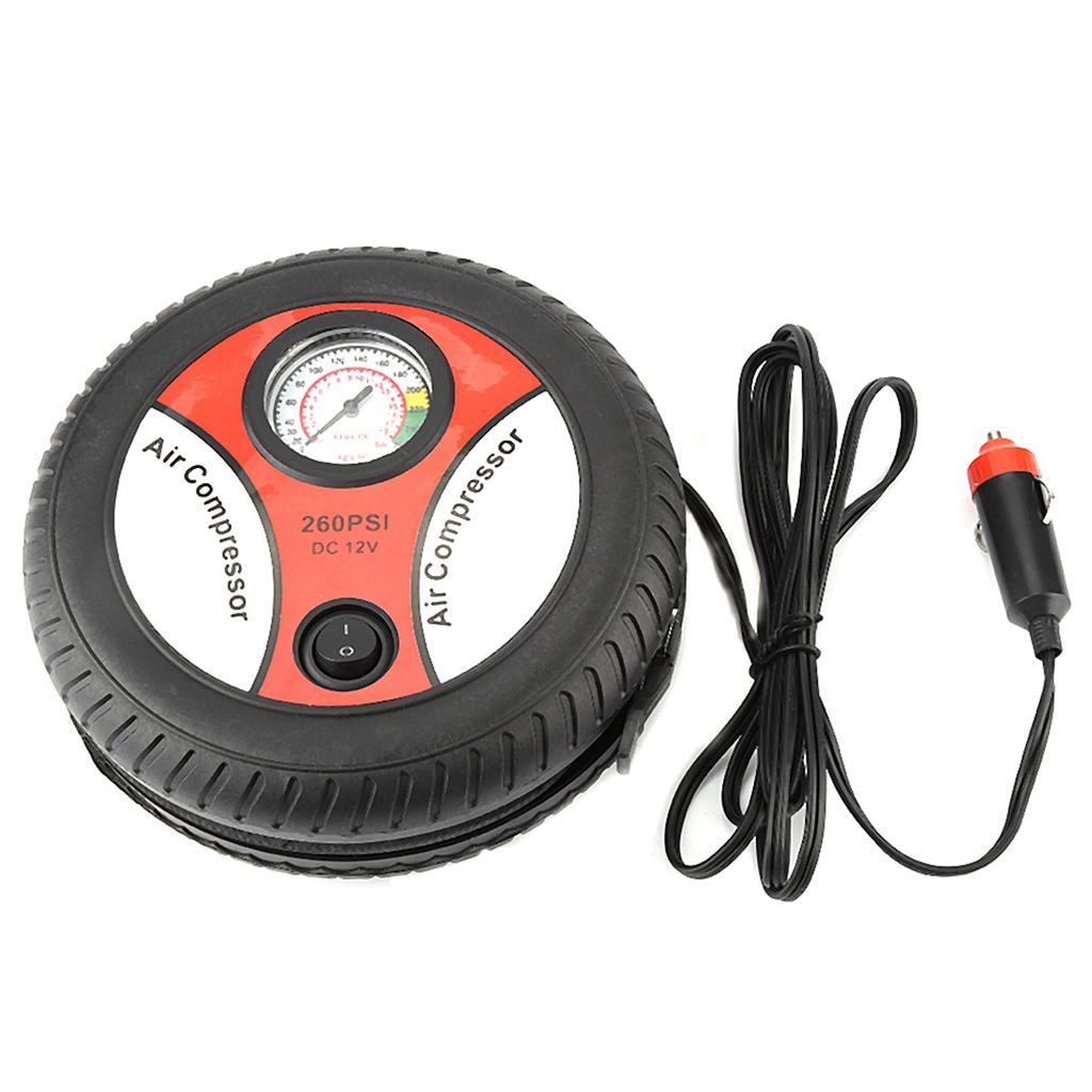 12 В портативный автомобильный воздушный компрессор насос визуальный манометр для шин мотоцикла накачивающий насос для шин велосипеда