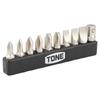 TONE Driver Adapter Bit Bit Insertion Set & Set, BTPM10S, & 6.35mm (1/4"), 10-Piece