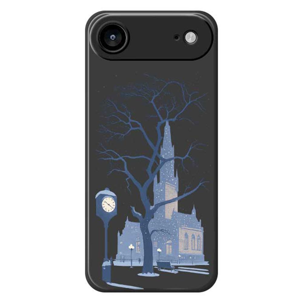 For iPhone 17 Air Case Street Outside The Castle Pattern Printing Straight Edge TPU Phone Back Cover