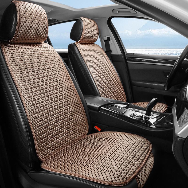 Летняя подушка на сиденье автомобиля из ледяного шелка – Дышащая и охлаждающая с плетеным дизайном, подходит для большинства транспортных средств. Незаменимый аксессуар для жаркой погоды!