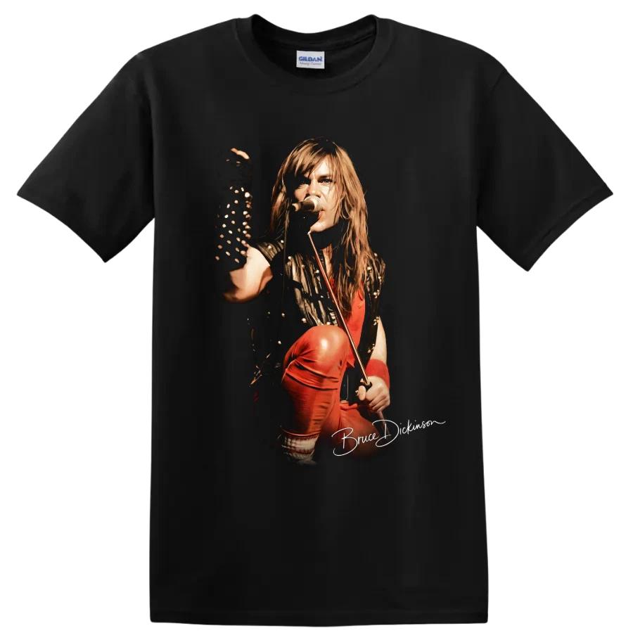 Bruce Dickinson Heavy Metal T Shirt Vocalist Singer Stage Performance Tee