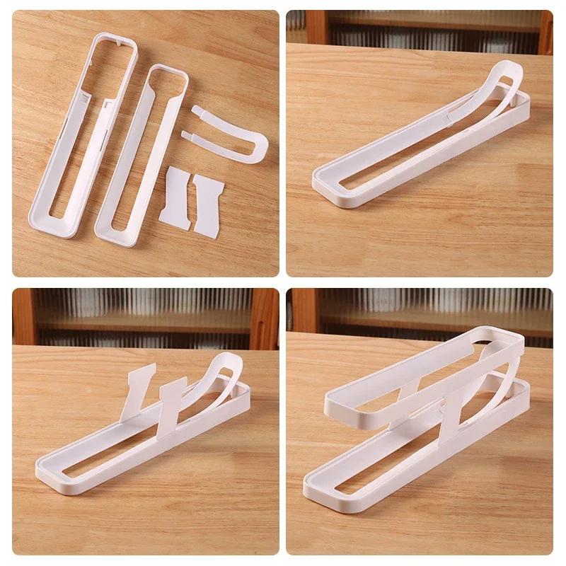 Автоматическая прокручивающаяся полка для яиц, держатель, ящик для хранения, корзина для яиц, контейнер-органайзер, раскладывающийся холодильник, диспенсер для яиц для кухни