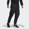Adidas Мужские однотонные комфортные спортивные брюки для бега, черные HE7460