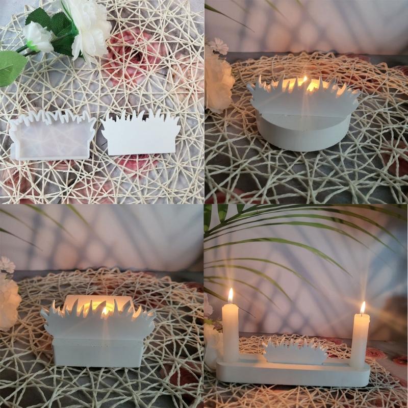 Fence Candle Holder Lawn Silicones Molds for Making Tealight Holder