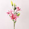 80 см Искусственная ветка цветка Реалистичное прикосновение Пластик Шелк Лилия Брауна Цветок Ручная работа Элегантные искусственные цветы Свадебный декор
