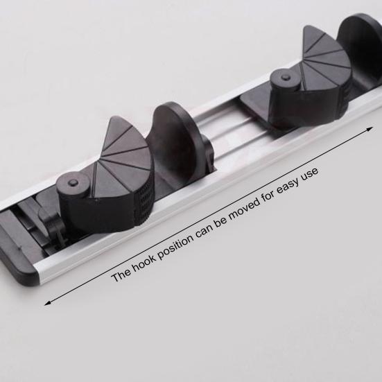 Mop Holder Rack Heavy Duty Wall Mounted Space Saving Broom Storage Tool Rack for Home