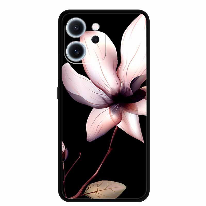 Cartoon Phone Case For Oppo Reno15 F Soft TPU Silicone Protector Relief Flower Emboss 3D Cover Funda Reno15F 15F Bumper Shield