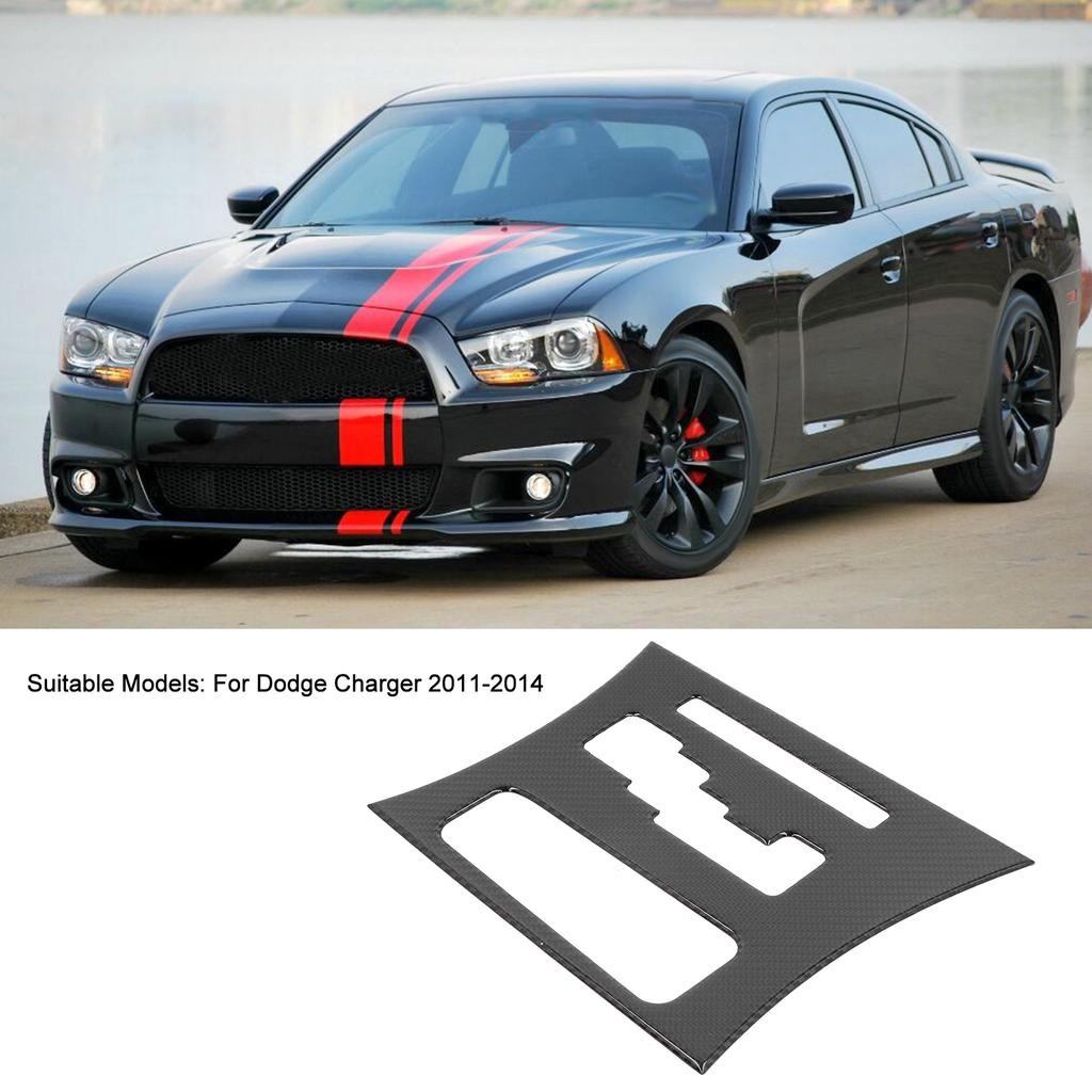 Carbon Fiber Central Control Gear Panel Decoration for Dodge Charger 2011-2014 Car PartAutomatic Gear