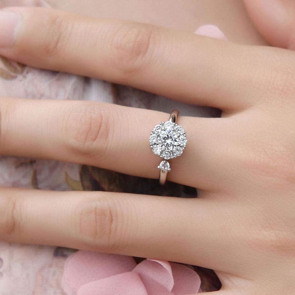 Women Lady Girl Luxury Rotatable Zircon Decoration Stylish Casual Fashion Round Ring
