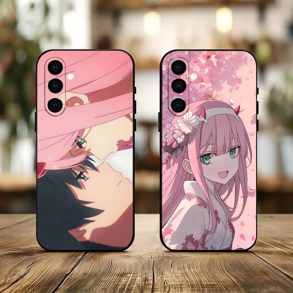 002-DARLING in the FRANXX Чехол для телефона Черный Силиконовый Мягкий Для Samsung Galaxy A73,A72,A71,A70,A53,A52,A51