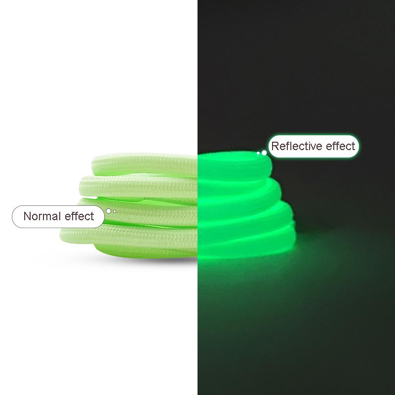Круглые светящиеся флуоресцентные шнурки светятся в темноте ночные цветные шнурки спортивные парусиновые шнурки для обуви взрослые детские шнурки для обуви новые