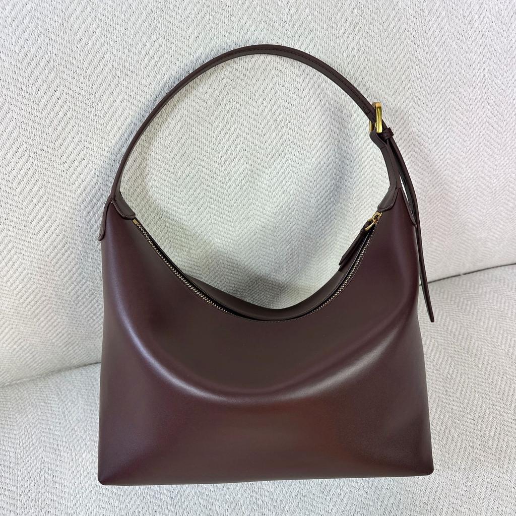 2025 Новая нишевая ретро кожаная сумка-хобо подмышкой Большая вместимость Модная сумка-тоут через плечо на одно плечо Тренд