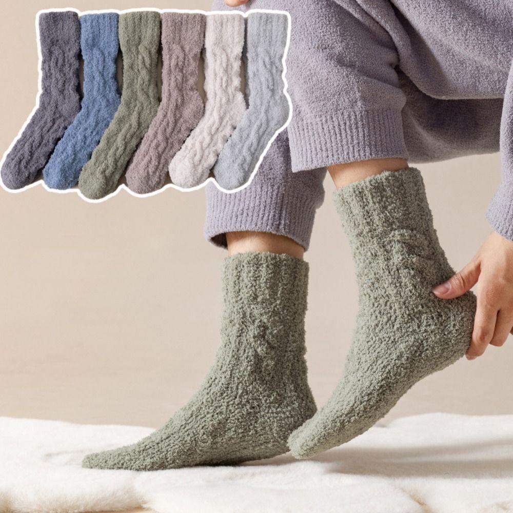 Утолщенные дышащие удобные теплые носки средней длины Harajuku Hosiery Coral Velvet Man Socks