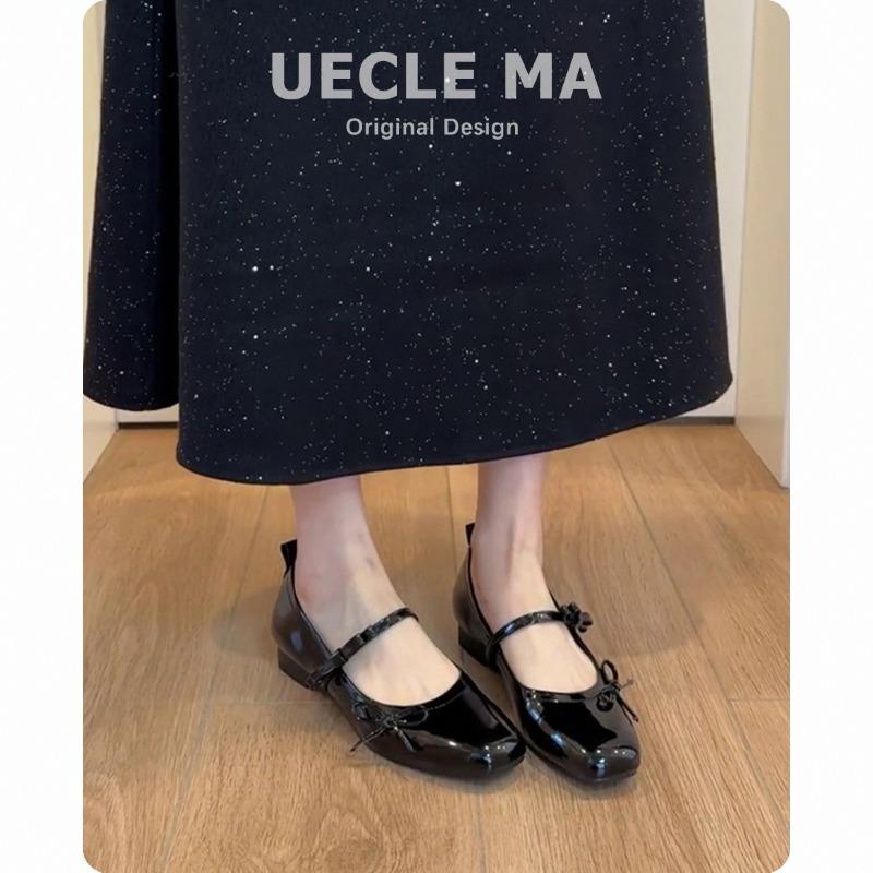 Натуральная овчина~ Однотонная обувь женская на плоской подошве туфли-балетки с бантом мелкий вырез вечерние туфли черные ретро туфли Мэри Джейн