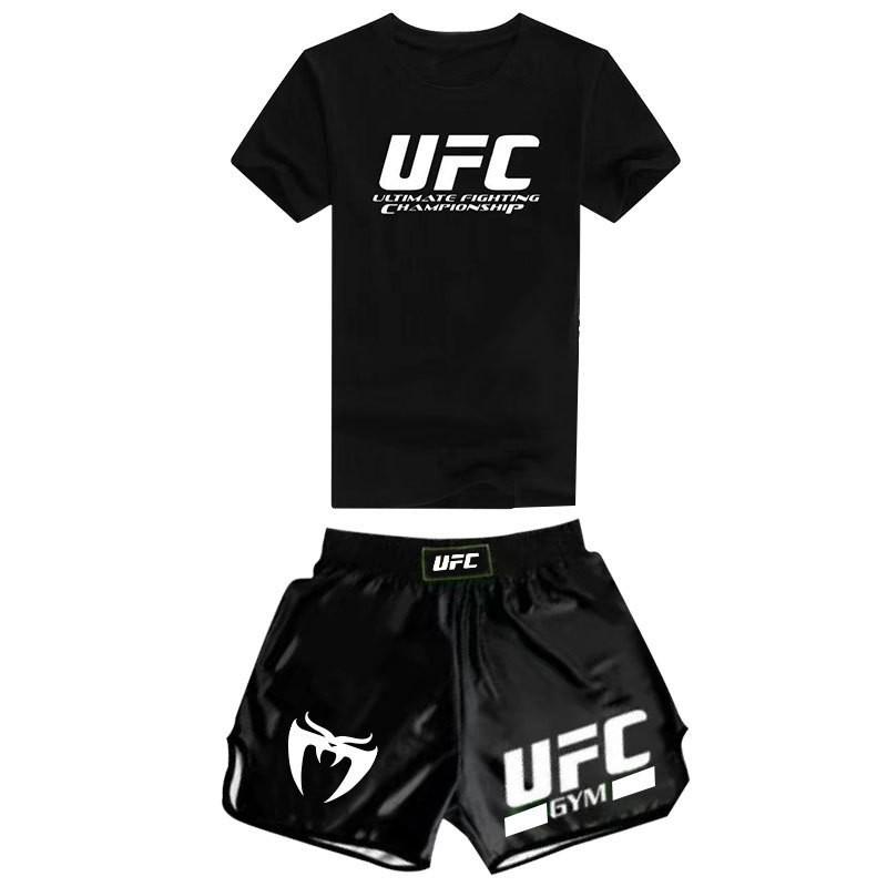 UFC Venom Boxing Short Sleeve T-Shirt MMA Training Rash Guard Quick Dry BJJ Fightwear