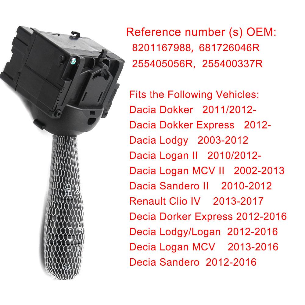 Индикатор рулевой колонки, блок, фара, переключатель противотуманных фар для Dacia Logan Lodgy Sandero Dorker Renault