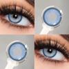 MILLCREEK 2 шт. Цветные контактные линзы сине-зеленые Мягкие линзы с красивым зрачком Степень близорукости от -0,00 до -8,00 Зеленые линзы для макияжа