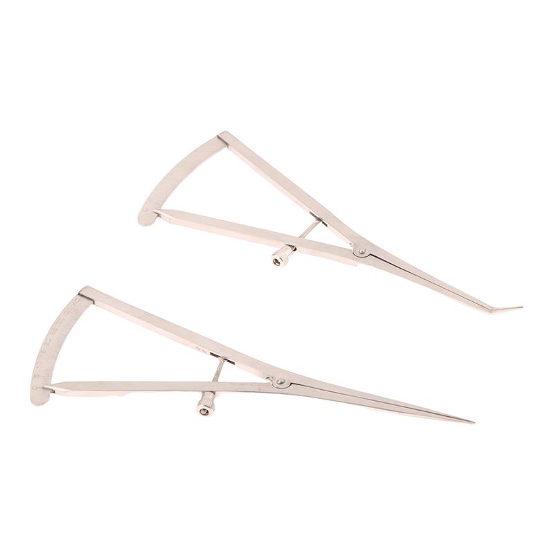 Dental Implant Bone Caliper Dental Crown Gauge Calipers Ruler Curved/Straight Head Dental Surgical Wax Bone Dental Instrument
