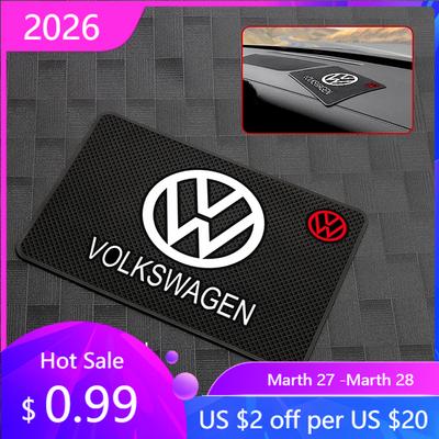 VW GTI GOLF 2026 Горячий Для VW VOLKSWAGEN ПВХ Автомобильный Нескользящий Коврик Приборная Панель Телефон Противоскользящая Накладка Для Volkswagen Golf Tiguan Jetta Trans