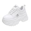 2024 White Black Chunky Sneakers Women Spring Autumn Thick Bottom Dad Shoes Woman Fashion PU Leather Platform Sneakers Ladies