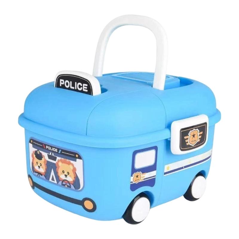 Cartoon Car Toy Storage Organizers With Sturdy Base For Kids Bedroom Playrooms Home Organization