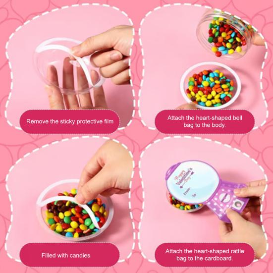 Набор DIY-карточек с конфетами Мгновенная pop-up открытка-автомат с жевательной резинкой Поделка для самостоятельного изготовления Подарок на День святого Валентина для детей, пар, школьные принадлежности для вечеринки в классе